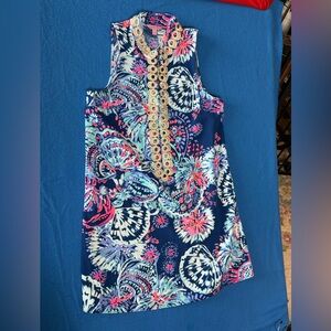 Lilly Pulitzer Jane Midi Shift Dress "Gypsea Girl" Womens Sz 10